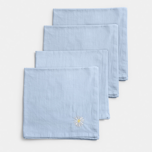 Organic Cotton Napkin 4 pcs Daisy