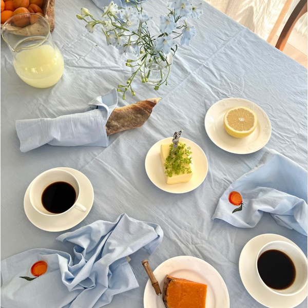 ORGANIC COTTON NAPKIN 4 PCS ORANGE