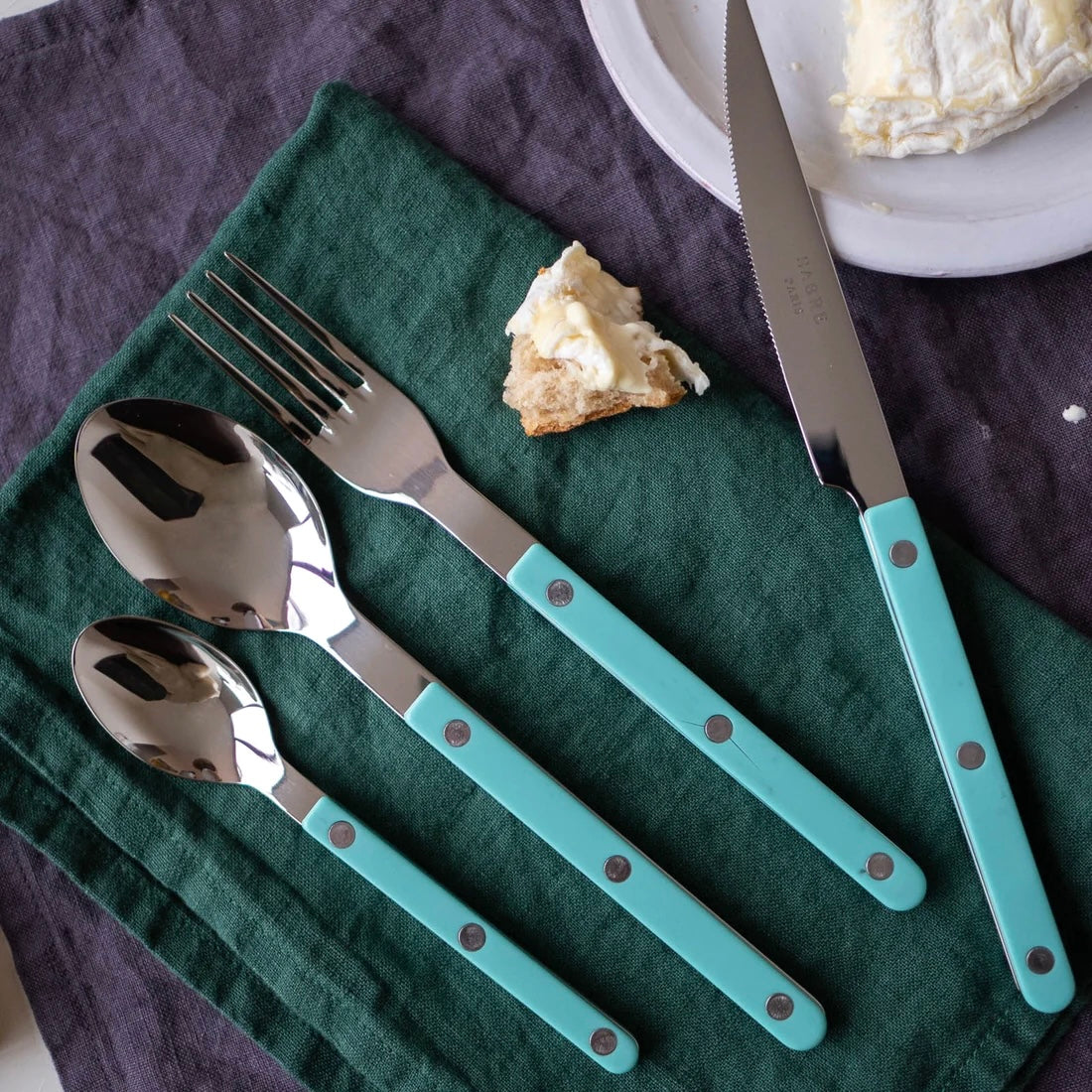 SABRE BISTROT SHINY SMALL 3PCS UTENSIL SET - PASTEL BLUE – THE