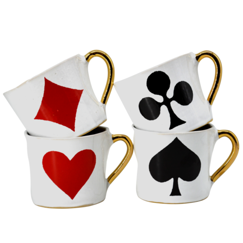 KUHN KERAMIK ALICE MEDIUM COFFEE CUP GLAM WITH GOLDEN HANDLE - Diamond