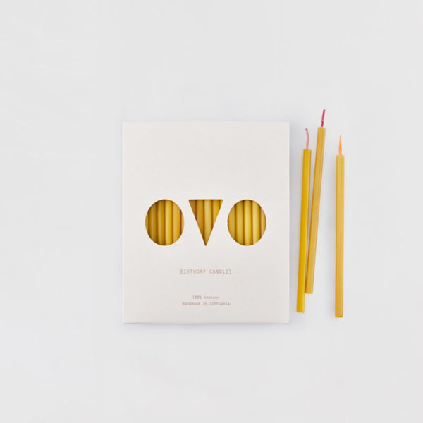 SKINNY BEESWAX BIRTHDAY CANDLES (SET OF 20)