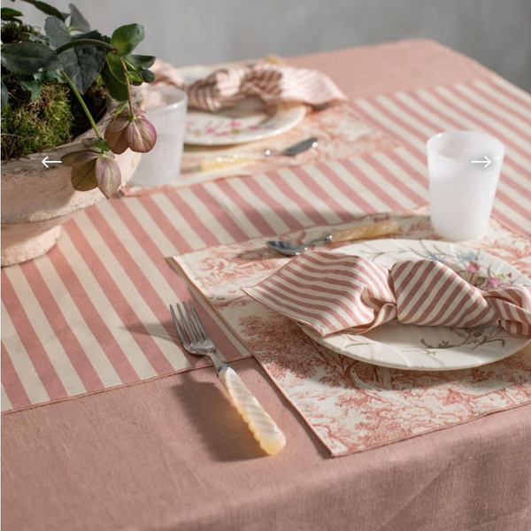 THE MORE THE HAPPIER presents Toile De Jouy Placemats made with Antistain Cotton by Borgo Delle Tovaglie.