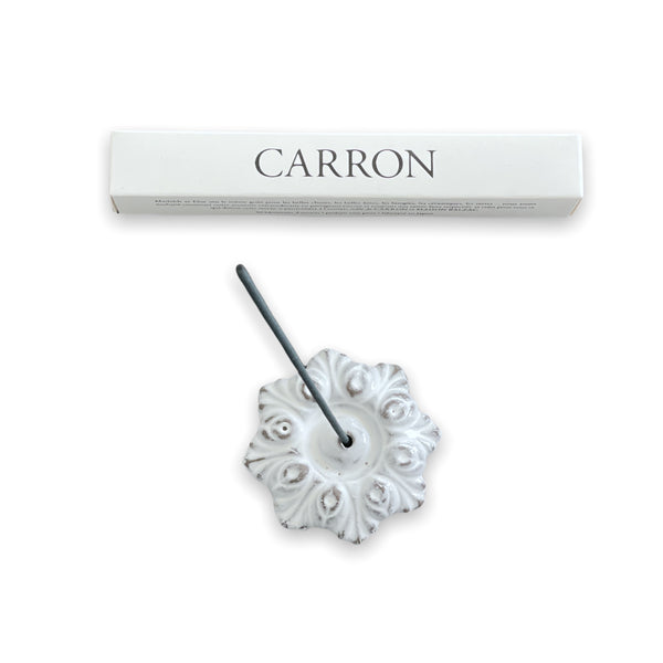 Carron Paris rose incense with Pivoine incense holder set. An elegant and fragrant perfect gift for your loved one.