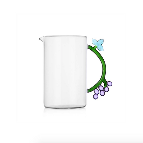 FRUITS & FLOWER GLASS JUG