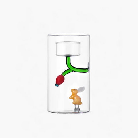 WOODLAND TALES ROSEHIP BERRY & AMBER RABBIT TEALIGHT