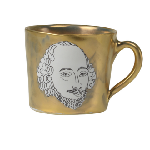 KUHN KERAMIK ALICE GOLDEN FACES MEDIUM CUP DELUXE - William Shakespeare