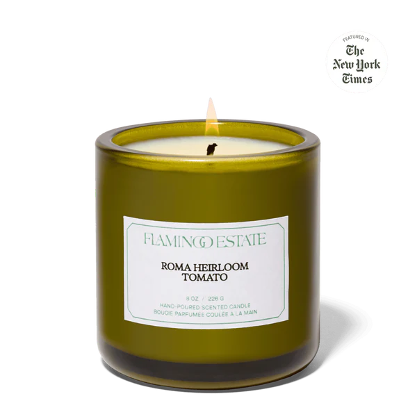 Roma Heirloom Tomato Scented Candle by Flamingo Estate.