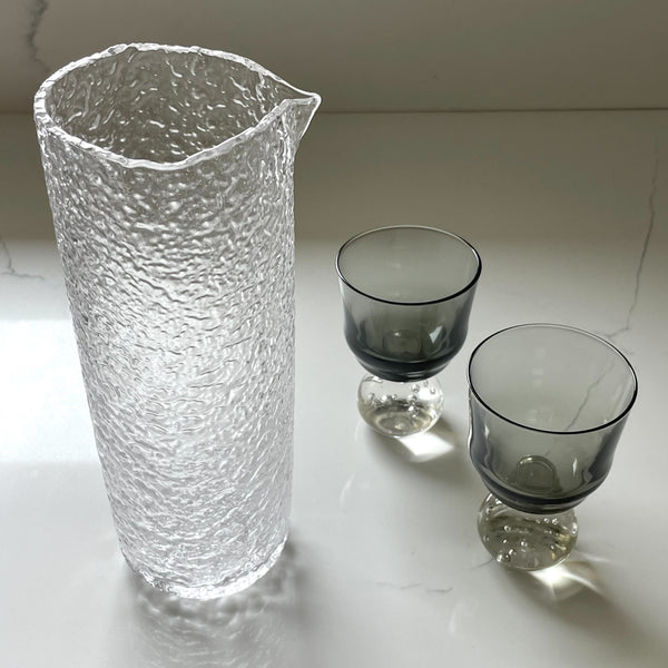 SERAX ETERNAL SNOW STEM GLASS SMALL - SMOKY GREY