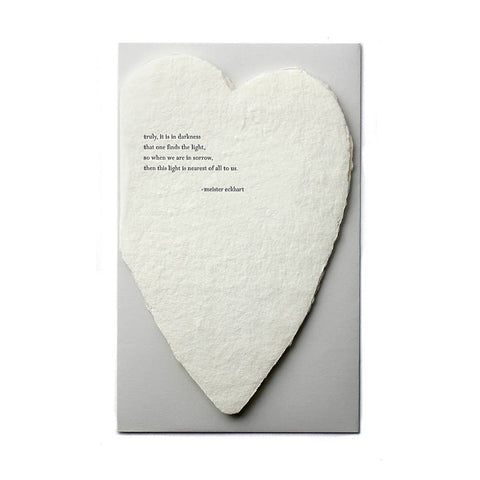 QUOTE DECKELED HEART CARD - THIS LIGHT, ECKHART