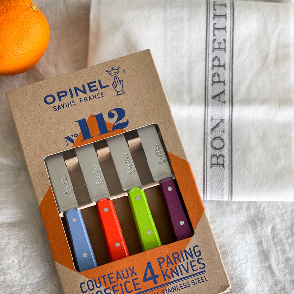 A gift set for Mother's Day - Opinel Paring knives set + French Kitchen Towel