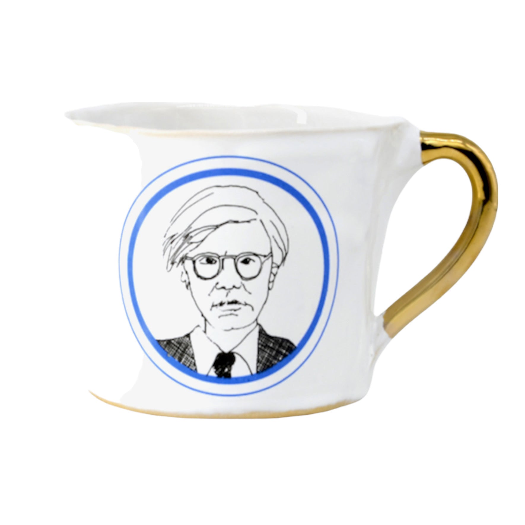 KUHN KERAMIK ALICE MEDIUM COFFEE CUP GLAM WITH GOLDEN HANDLE - Andy Warhol