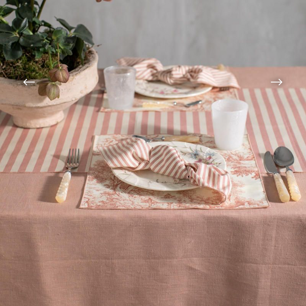 THE MORE THE HAPPIER presents Toile De Jouy Placemats made with Antistain Cotton by Borgo Delle Tovaglie.