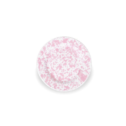 Enamel Salad/dessert Plate in Pink Marble Splatter by Crow Canyon Home