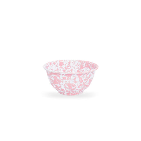 Pretty in pink! Small Footed Bowl in Pink Marble Splatter by Crow Canyon Hom
