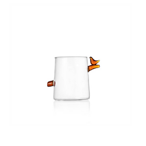 ICHENDORF MILANO BIRDS WATER GLASS Orange bird by Tomoko Mizu