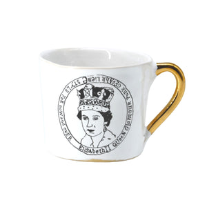KUHN KERAMIK ALICE MEDIUM COFFEE CUP GLAM WITH GOLDEN HANDLE - Queen ElizabethKUHN KERAMIK ALICE PANTHEON MEDIUM GLAM - Queen Elizabeth II