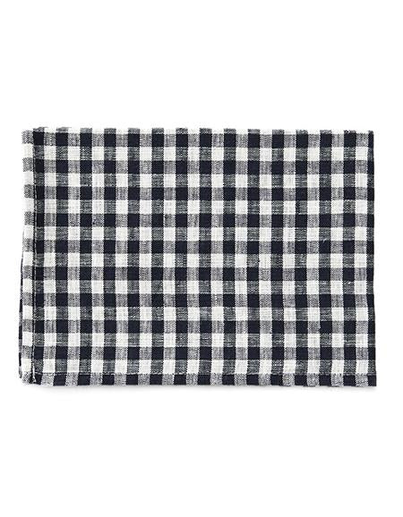 LINEN KITCHEN CLOTH - NAVY WHITE CHECK