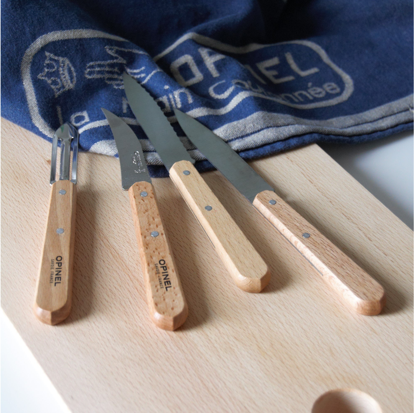 OPINEL ESSENTIAL SMALL KITCHEN KNIFE SET - NATURAL – THE MORE THE HAPPIER