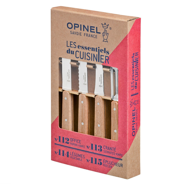OPINEL ESSENTIAL SMALL KITCHEN KNIFE SET - NATURAL